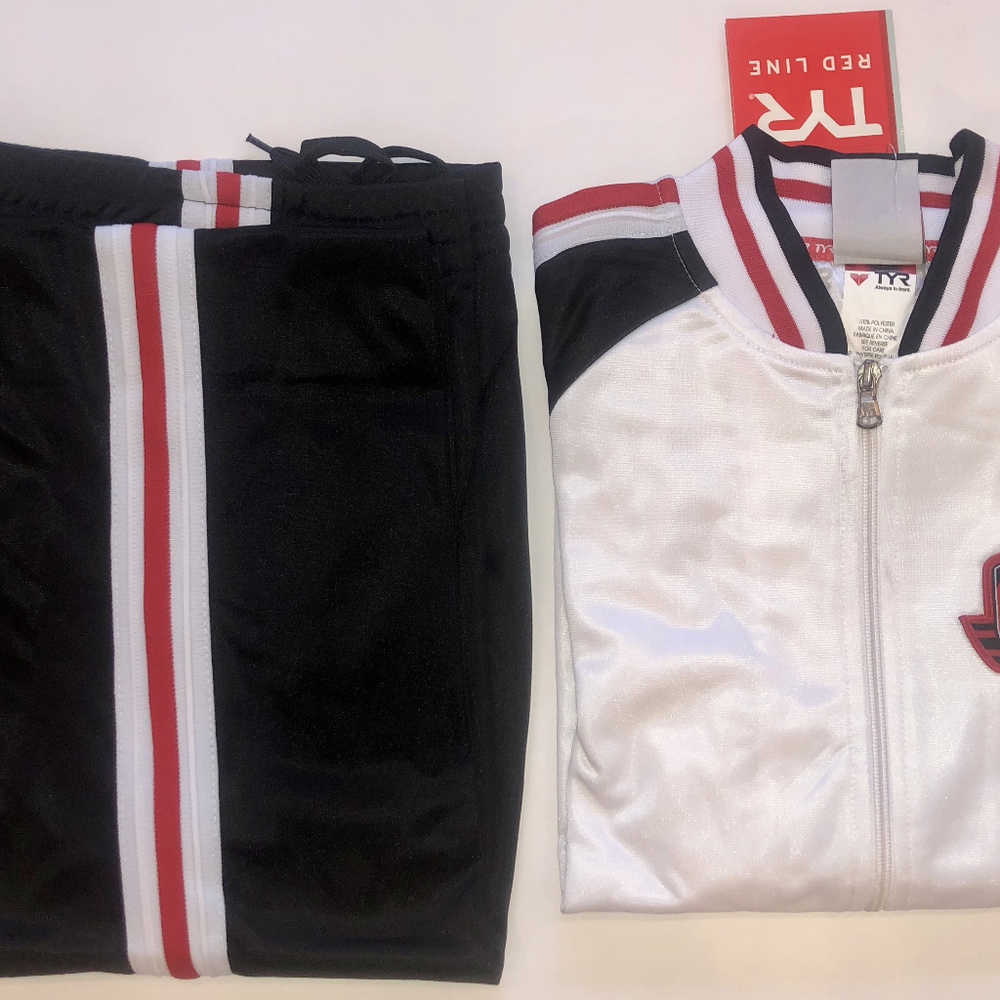 TYR Women's 2 Piece Warm Up Jacket Pants Set New